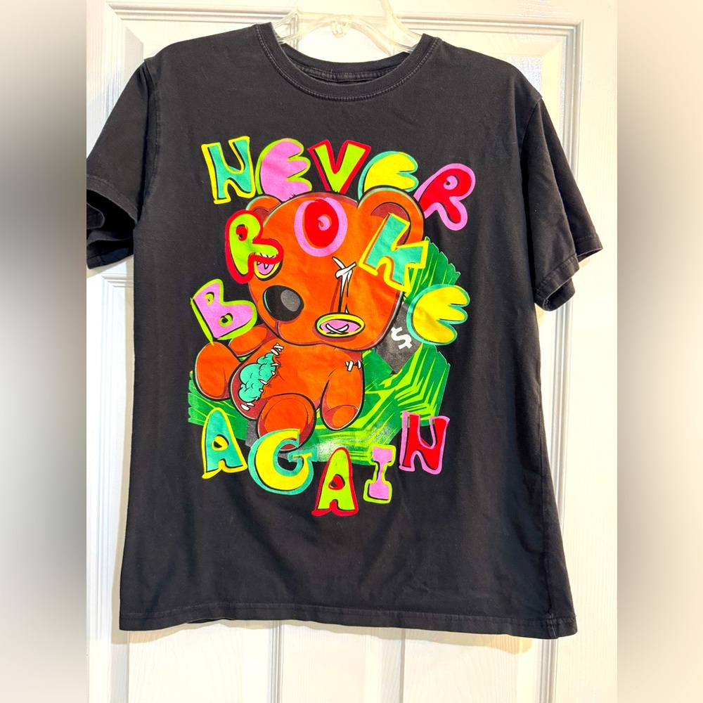 Never Broke Again Black Graphic T-Shirt